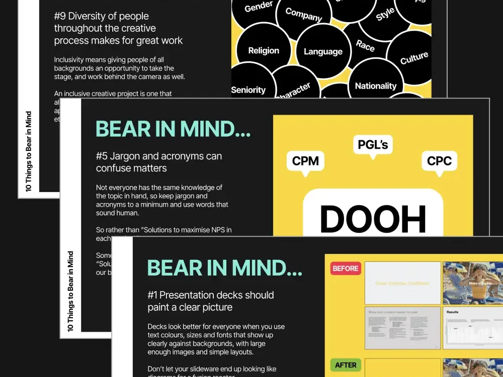 PDF document containing 10 things to &lsquo;bear in mind&rsquo; when creating inclusive designs