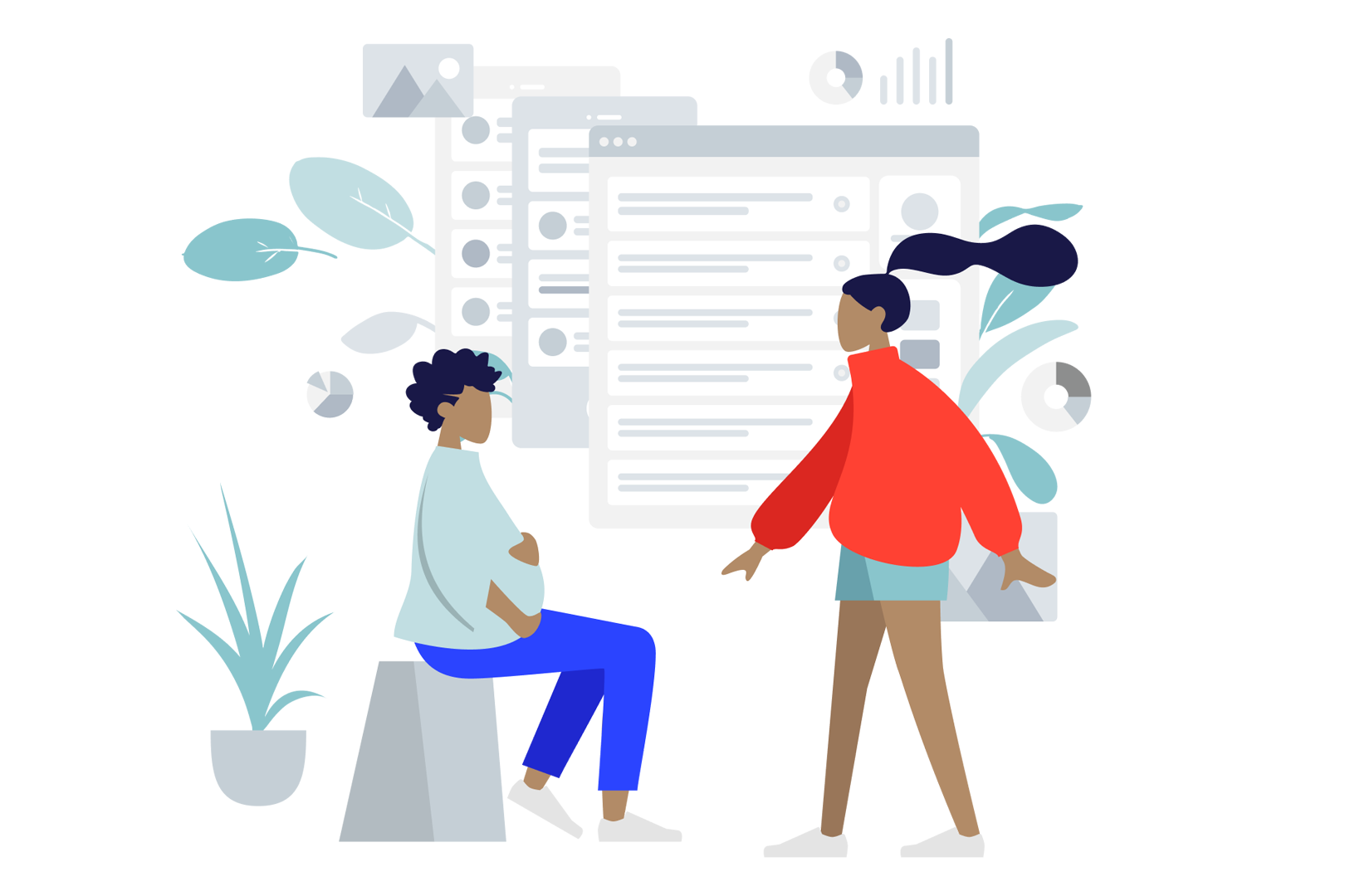 Illustration showing good design practices