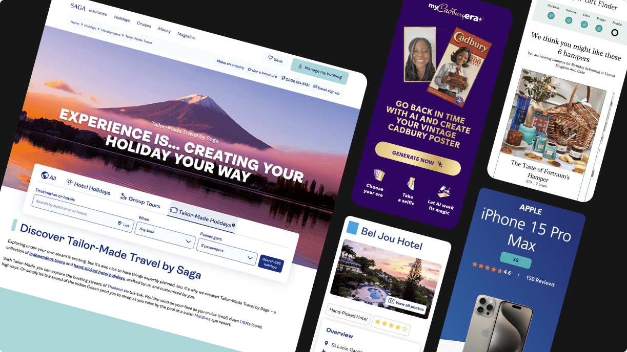 Collage of examples of our accessible and inclusive design work